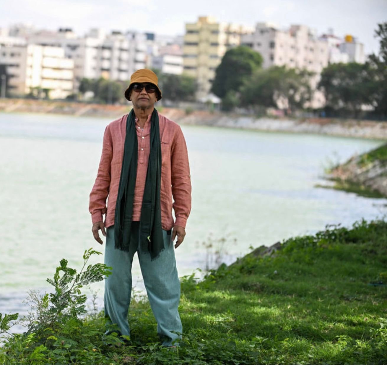 Rajesh Anand sharing a quiet moment from his spiritual journey