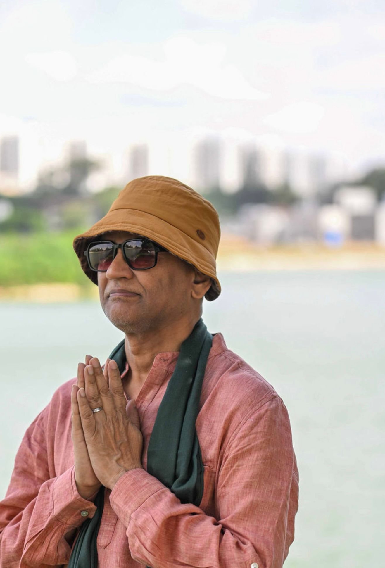 Rajesh Anand sharing a quiet moment from his spiritual journey