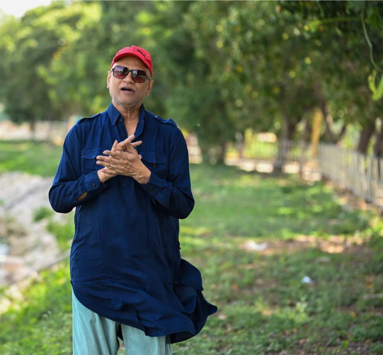 Rajesh Anand sharing a quiet moment from his spiritual journey