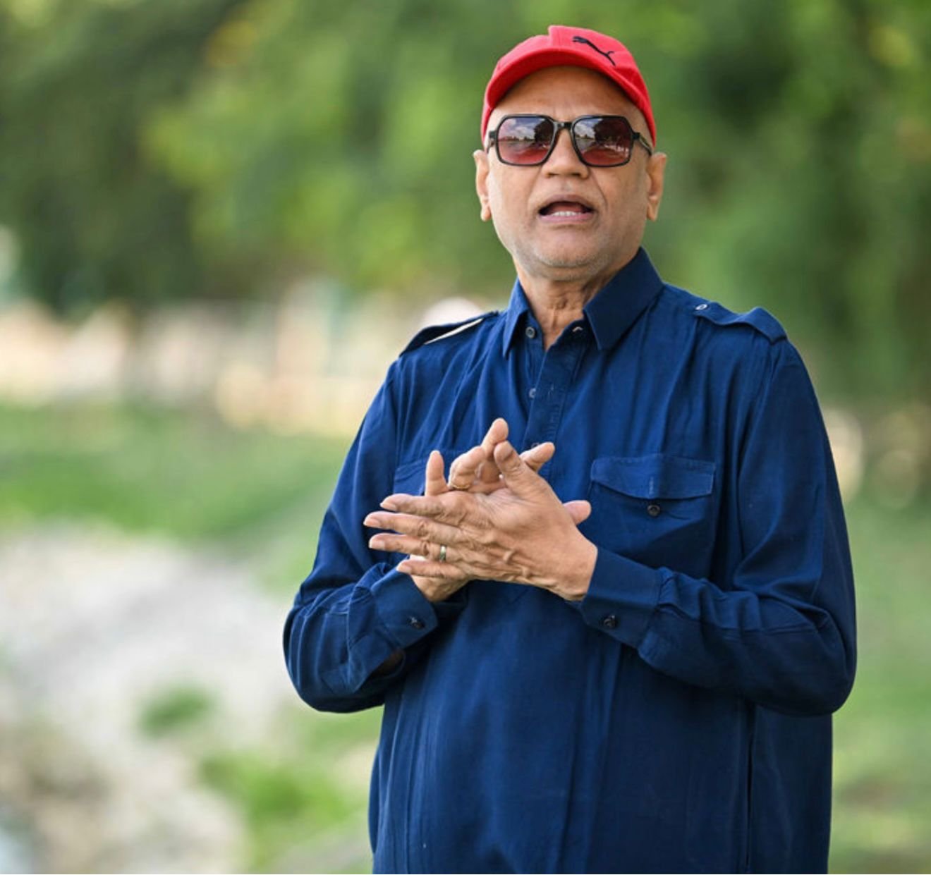 Rajesh Anand sharing a quiet moment from his spiritual journey