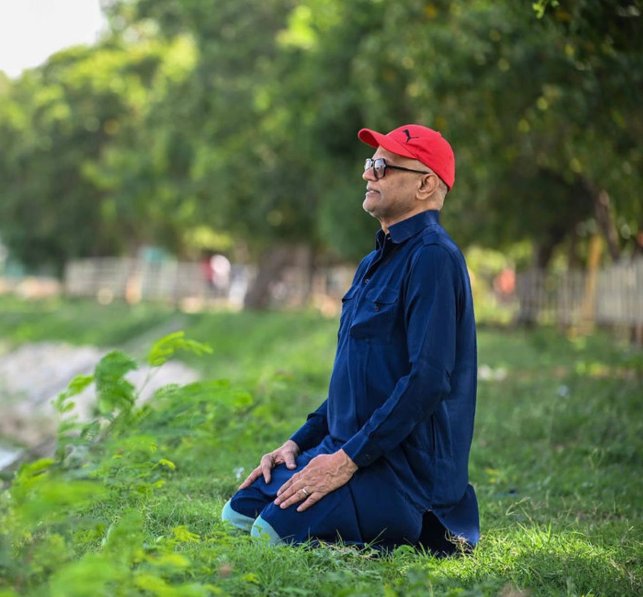 Rajesh Anand sharing a quiet moment from his spiritual journey