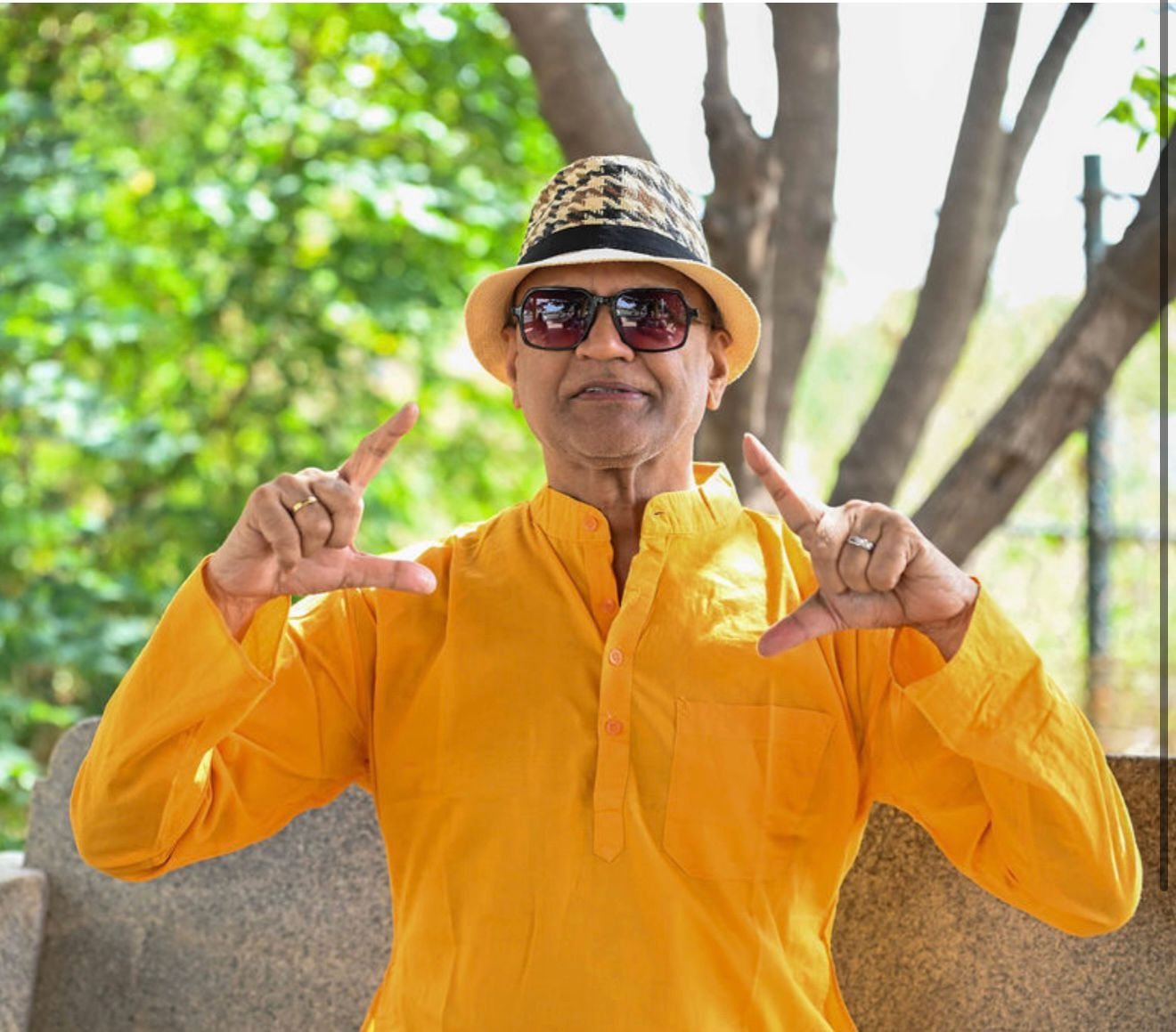 Rajesh Anand sharing a quiet moment from his spiritual journey
