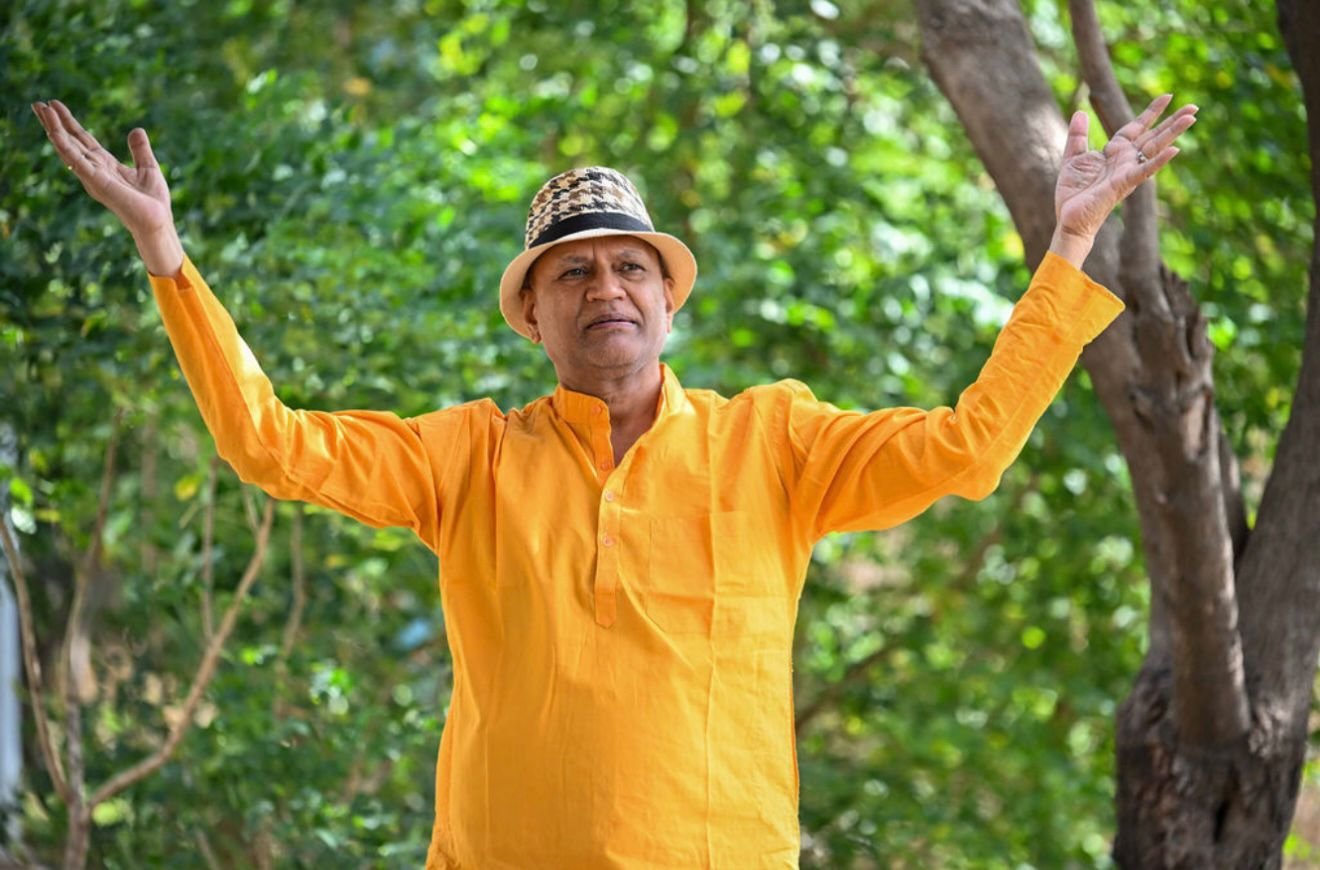 Rajesh Anand sharing a quiet moment from his spiritual journey
